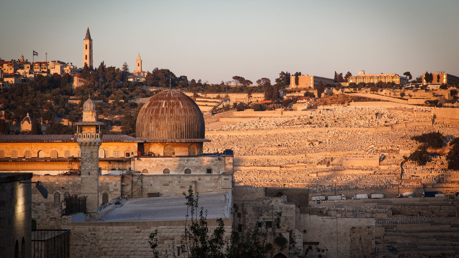 Stari grad Jerusalima u zalazak sunca